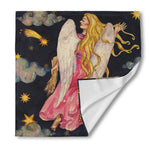Watercolor Virgo Zodiac Sign Print Silk Bandana
