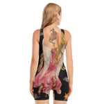 Watercolor Virgo Zodiac Sign Print Sleeveless One Piece Swimsuit