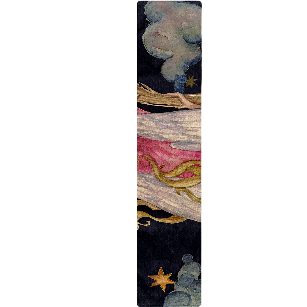 Watercolor Virgo Zodiac Sign Print Table Runner