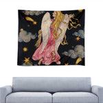 Watercolor Virgo Zodiac Sign Print Tapestry