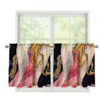 Watercolor Virgo Zodiac Sign Print Tier Curtains