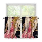 Watercolor Virgo Zodiac Sign Print Tier Curtains