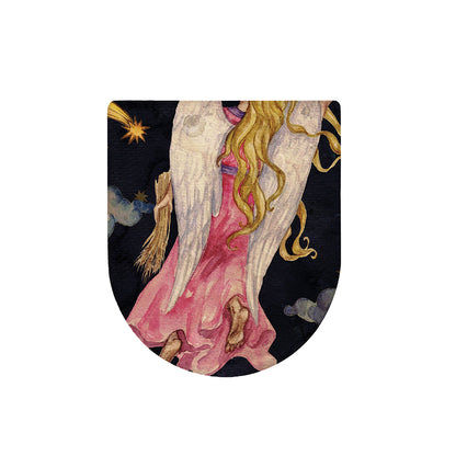 Watercolor Virgo Zodiac Sign Print Toilet Lid Cover