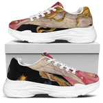 Watercolor Virgo Zodiac Sign Print White Chunky Shoes