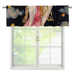 Watercolor Virgo Zodiac Sign Print Window Valance