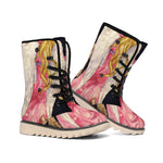 Watercolor Virgo Zodiac Sign Print Winter Boots