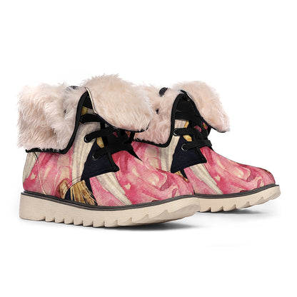 Watercolor Virgo Zodiac Sign Print Winter Boots