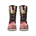 Watercolor Virgo Zodiac Sign Print Winter Boots