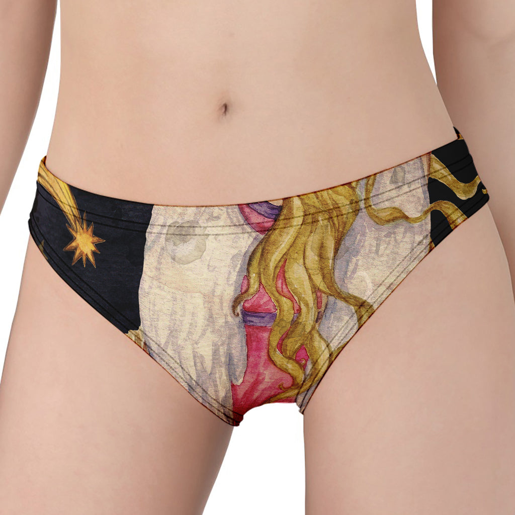 Watercolor Virgo Zodiac Sign Print Women's Panties