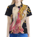 Watercolor Virgo Zodiac Sign Print Women's Polo Shirt