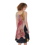 Watercolor Virgo Zodiac Sign Print Women's Sleeveless Dress
