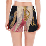Watercolor Virgo Zodiac Sign Print Women's Split Running Shorts