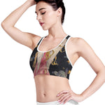Watercolor Virgo Zodiac Sign Print Women's Sports Bra