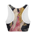 Watercolor Virgo Zodiac Sign Print Women's Sports Bra
