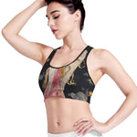 Watercolor Virgo Zodiac Sign Print Women's Sports Bra