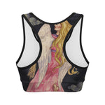 Watercolor Virgo Zodiac Sign Print Women's Sports Bra