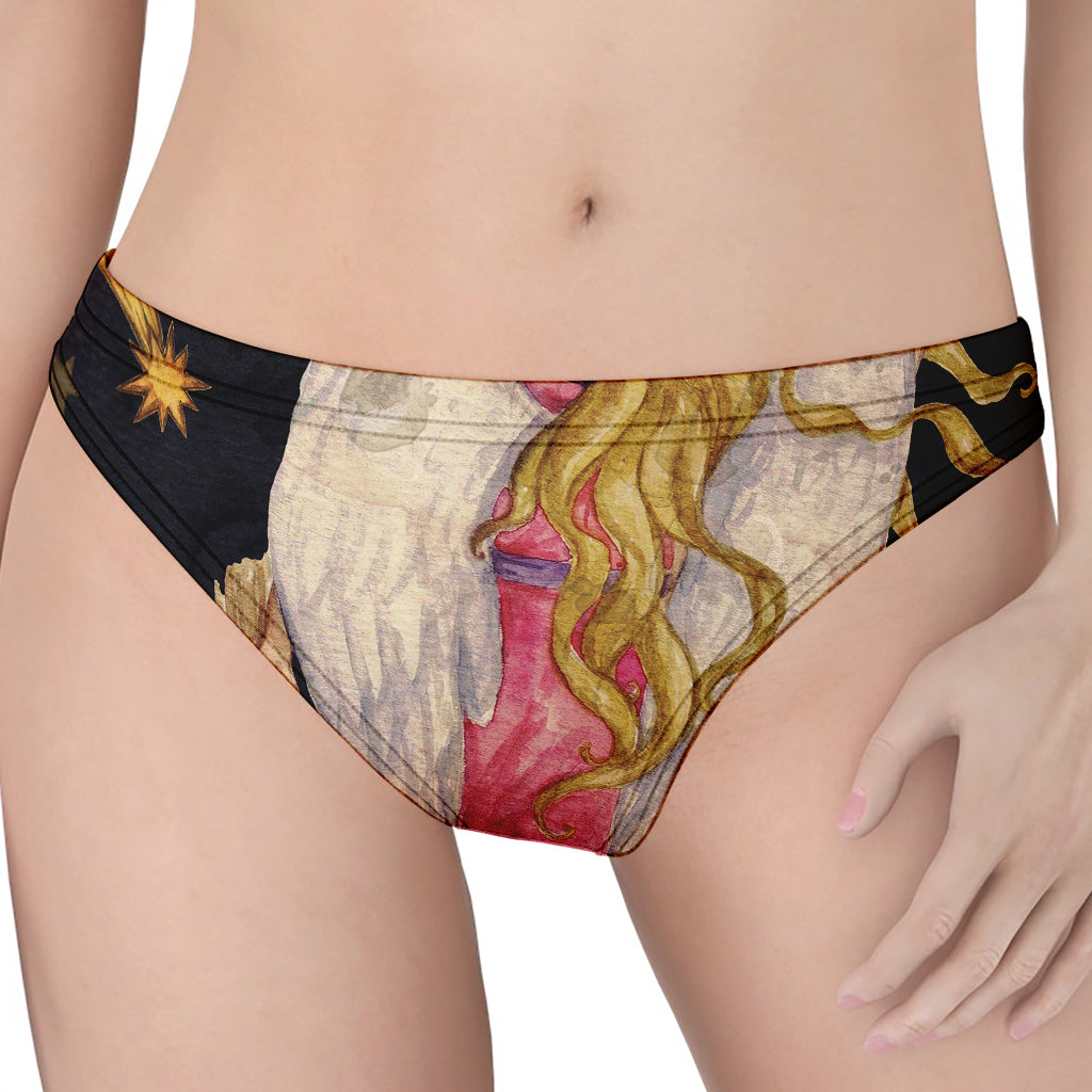 Watercolor Virgo Zodiac Sign Print Women's Thong