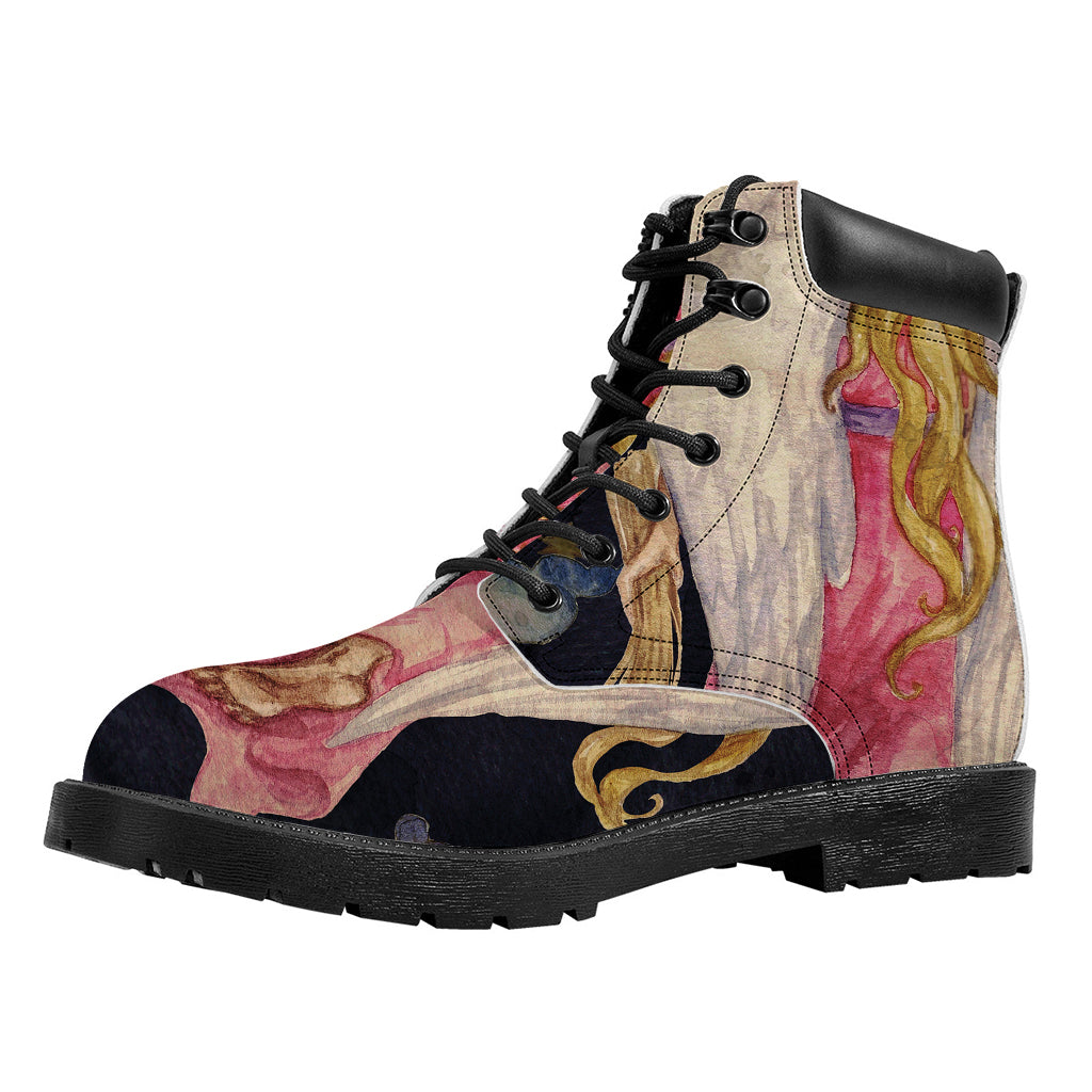 Watercolor Virgo Zodiac Sign Print Work Boots