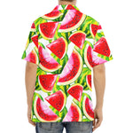 Watercolor Watermelon Pattern Print Aloha Shirt