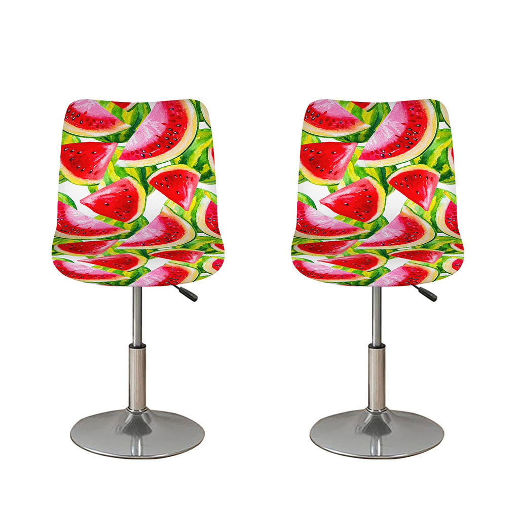 Watercolor Watermelon Pattern Print Bar Stool Covers