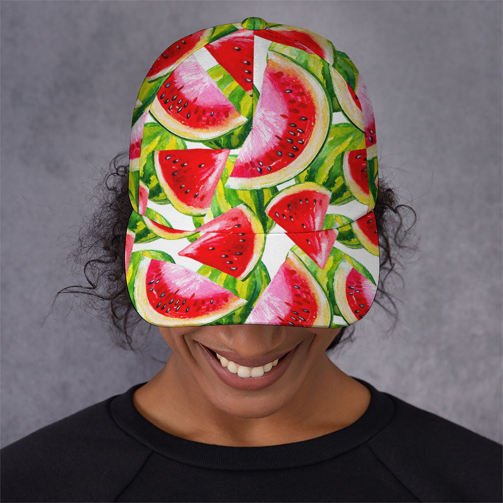 Watercolor Watermelon Pattern Print Baseball Cap