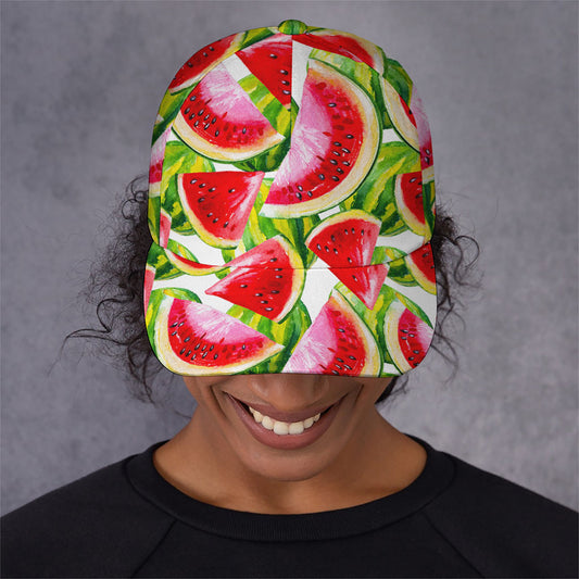 Watercolor Watermelon Pattern Print Baseball Cap
