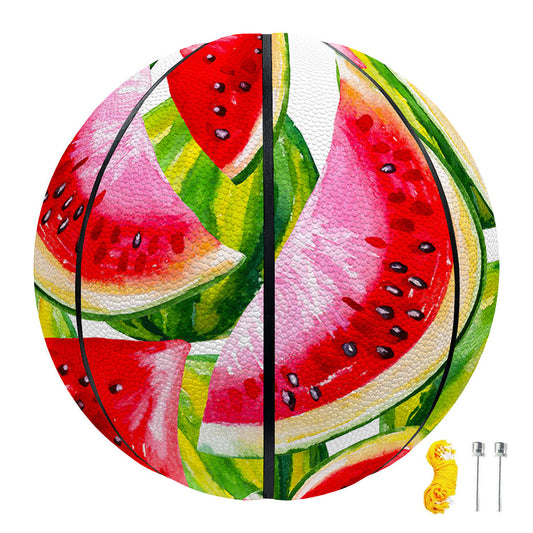 Watercolor Watermelon Pattern Print Basketball