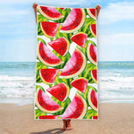 Watercolor Watermelon Pattern Print Beach Towel