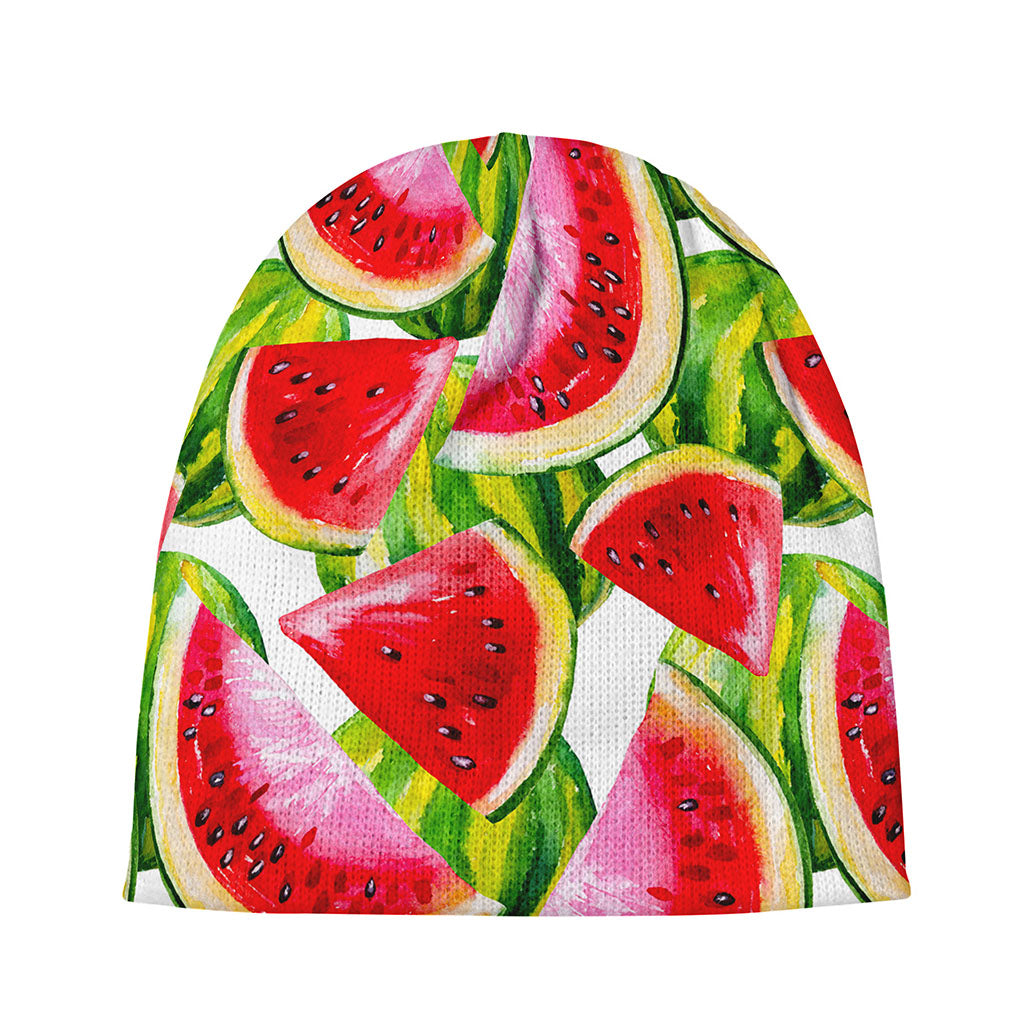 Watercolor Watermelon Pattern Print Beanie