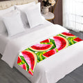 Watercolor Watermelon Pattern Print Bed Runner