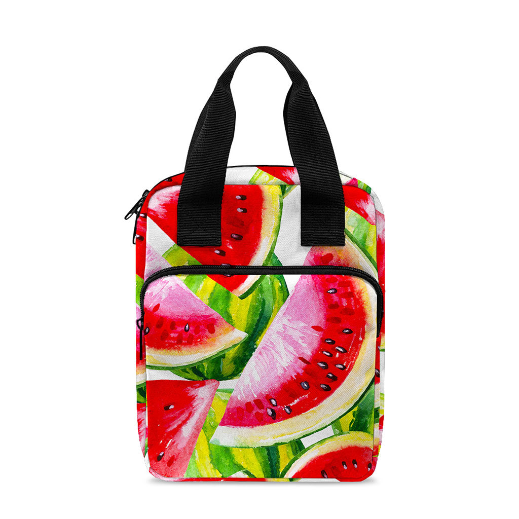Watercolor Watermelon Pattern Print Bible Tote Bag