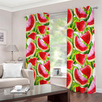 Watercolor Watermelon Pattern Print Blackout Grommet Curtains