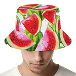 Watercolor Watermelon Pattern Print Bucket Hat