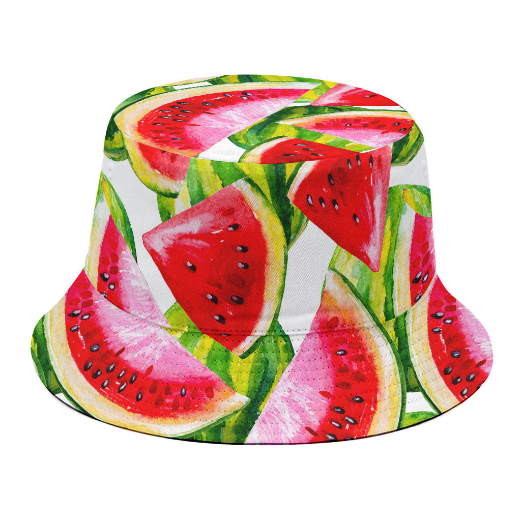 Watercolor Watermelon Pattern Print Bucket Hat