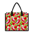 Watercolor Watermelon Pattern Print Canvas Tote Bag