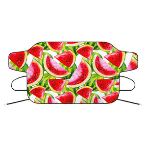 Watercolor Watermelon Pattern Print Car Windshield Snow Cover