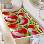 Watercolor Watermelon Pattern Print Changing Pad Cover