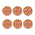 Watercolor Watermelon Pattern Print Coaster Set