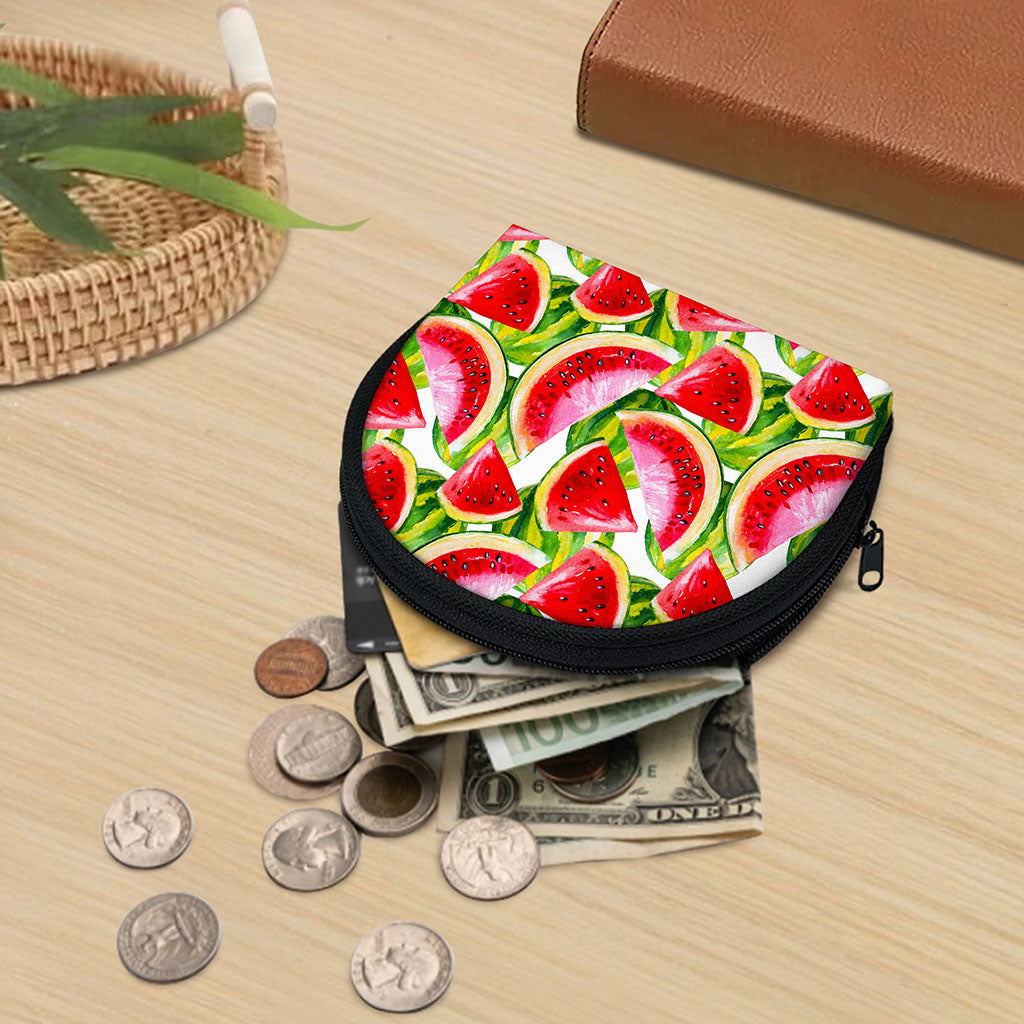 Watercolor Watermelon Pattern Print Coin Purse