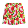 Watercolor Watermelon Pattern Print Cotton Shorts