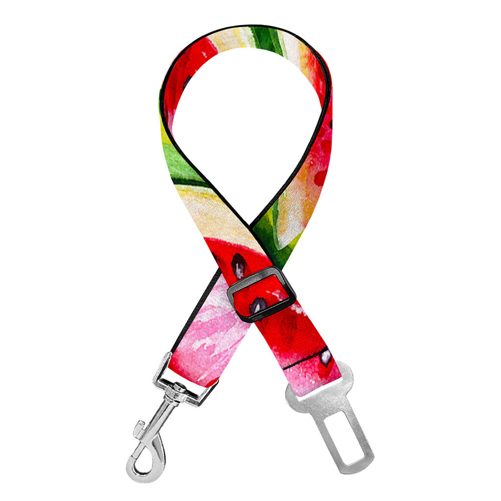 Watercolor Watermelon Pattern Print Dog Seat Belt