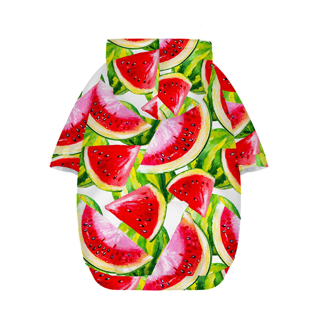 Watercolor Watermelon Pattern Print Dog Zip Up Hoodie