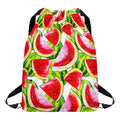 Watercolor Watermelon Pattern Print Drawstring Backpack