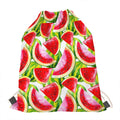 Watercolor Watermelon Pattern Print Drawstring Bag