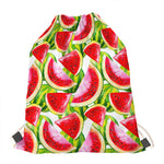 Watercolor Watermelon Pattern Print Drawstring Bag