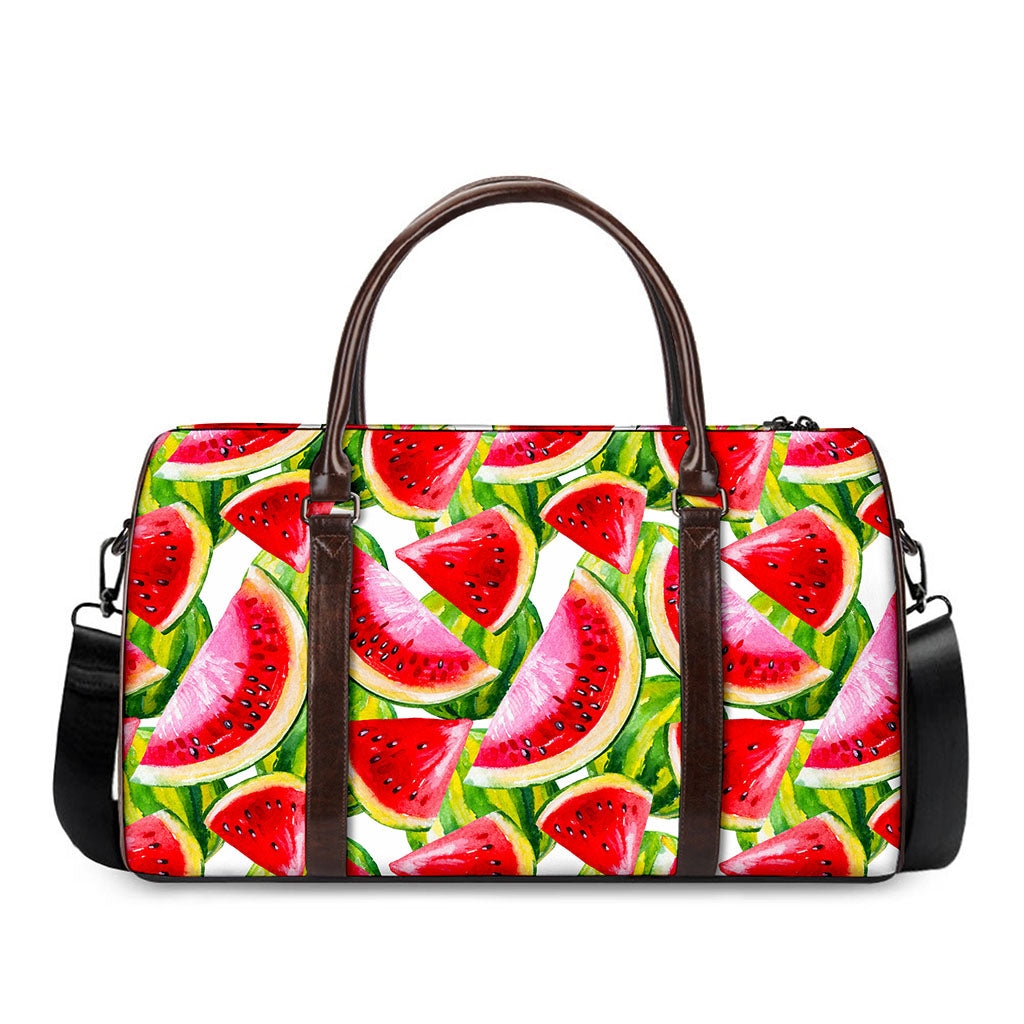 Watercolor Watermelon Pattern Print Duffle Bag