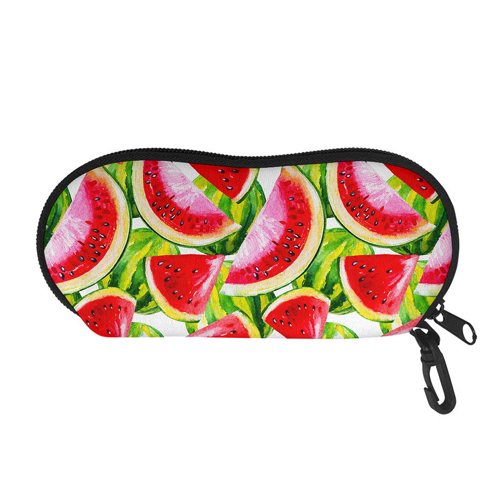 Watercolor Watermelon Pattern Print Glasses Case