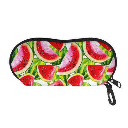 Watercolor Watermelon Pattern Print Glasses Case