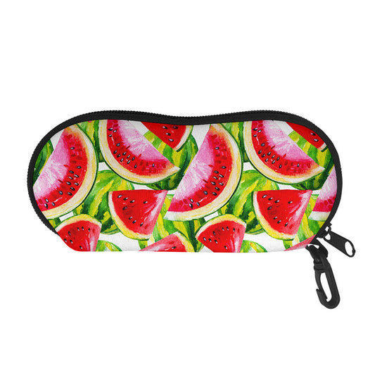 Watercolor Watermelon Pattern Print Glasses Case