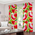 Watercolor Watermelon Pattern Print Grommet Curtains